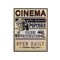 Contemporary Home Living 30.25" Rectangular Vintage Inspired Cinema Ad Wall Art